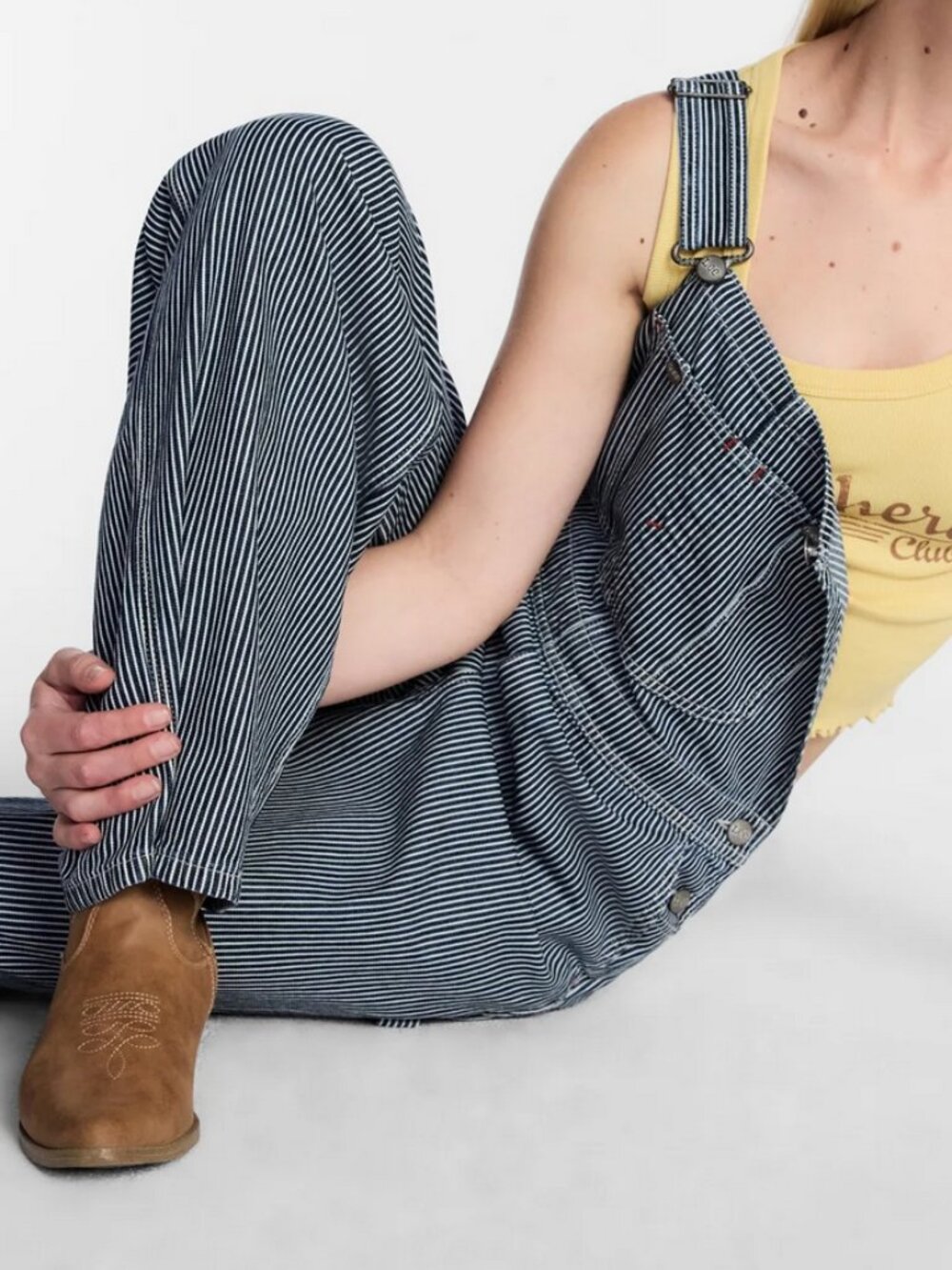 Blue and White Stripe Denim Carpenter Overalls - NEW with TAGS - Extra Small XS - Picture 3 of 4